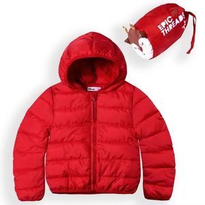 New! Epic Threads Toddler Hooded Water Resistant Packable Pals Puffer Jacket 3T
